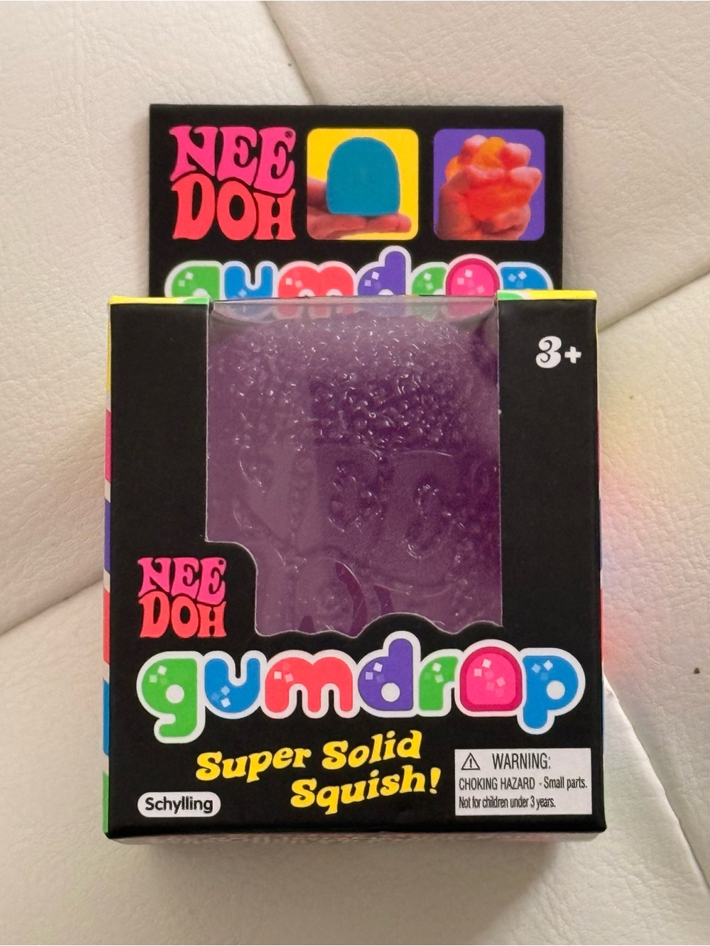 NeeDoh Gumdrop Super Solid Squish! Purple Kids Stress Toy